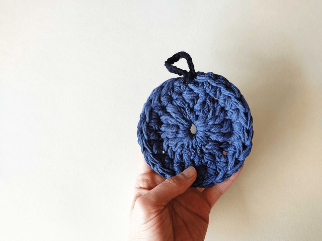Tawashi 11 cm, éponge zéro déchet, coton recyclé